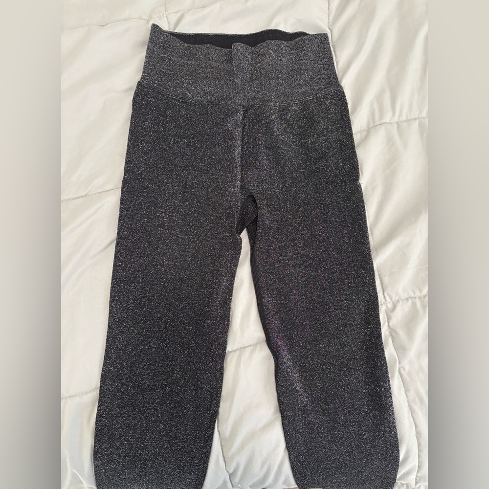 Victoria Secret Pink Sparkly Black Leggings